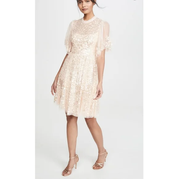 Needle & Thread | Dresses | Needle Thread Honesty Floral Sequin  Embellishments Mini Dress | Poshmark